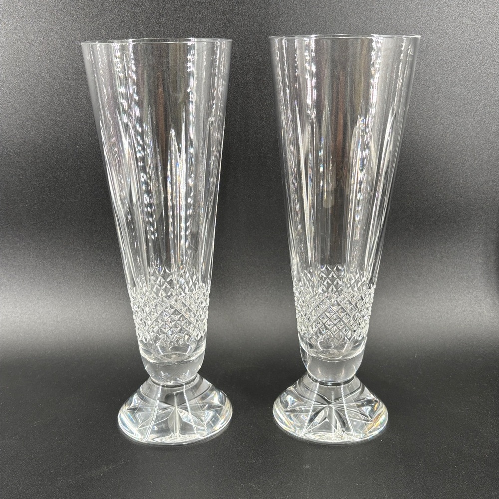Waterford crystal Glenmede Pilsner glasses pair